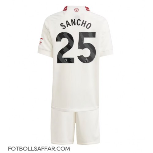 Manchester United Jadon Sancho #25 Tredje Dräkt Barn 2023-24 Kortärmad (+ Korta byxor)